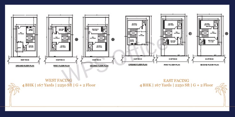Floor Plan, peram-signature-park 4 Bedroom 2250 Sq.Ft. Villa In Girmapur Hyderabad 8637796