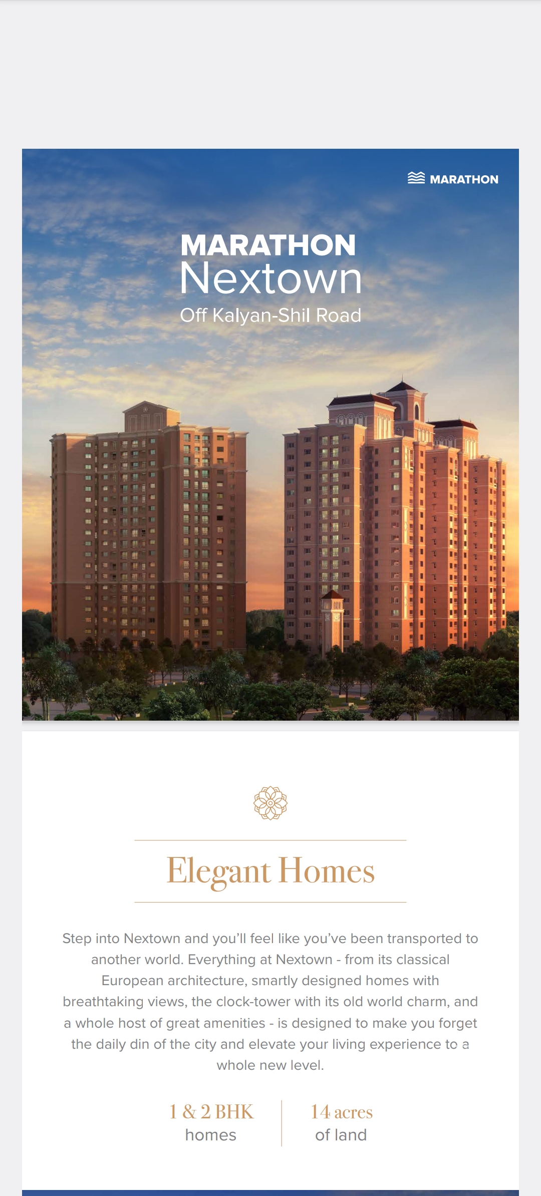 2 BHK 700 Sq.Ft. Apartment in Marathon Nextown