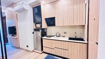Kitchen in 1 BHK Builder Floor at Ansal Sushant Floors, Sushant Lok ii – for Rent