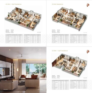 Living Room in 3 BHK Apartment at Kumar Plumeria, Bagaluru  – for Sale