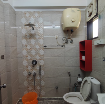 Bathroom in 2 BHK Builder Floor at Malviya Nagar – for Rent