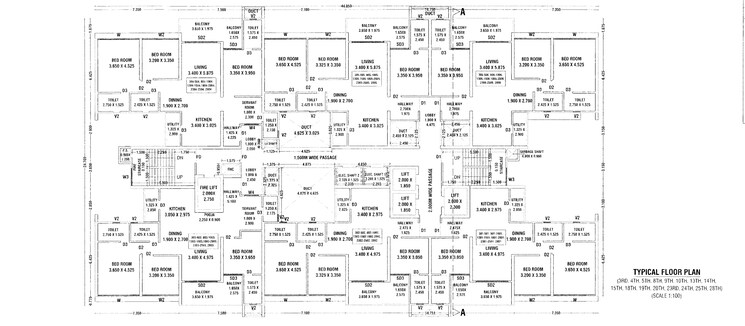 Floor Plan, goel-ganga-imperia 3 Bedroom 1181 Sq.Ft. Apartment In Nibm Annexe Pune 8638887