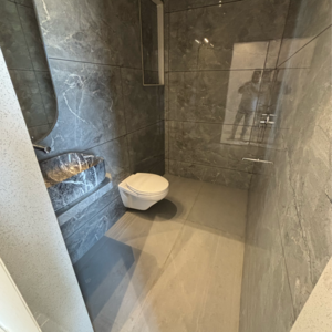 Bathroom in 2 BHK Apartment at Raunak Fortuna, Padle – for Sale