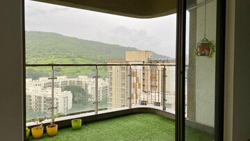 Balcony in 3.5 BHK Apartment at Kalpataru Siddhachal Elite, Vasant Vihar – for Rent