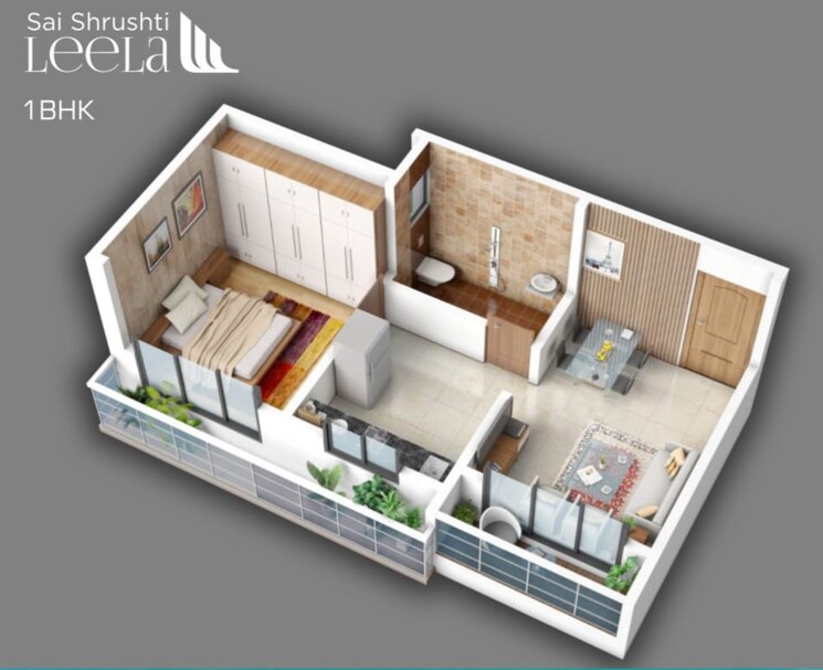 undefined, sai-shrushti-leela 1 Bedroom 346 Sq.Ft. Apartment In Padle Thane 8640707