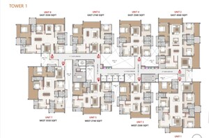 Floor Plan in 3 BHK Apartment at Cybercity Trevita, Kothaguda – for Sale