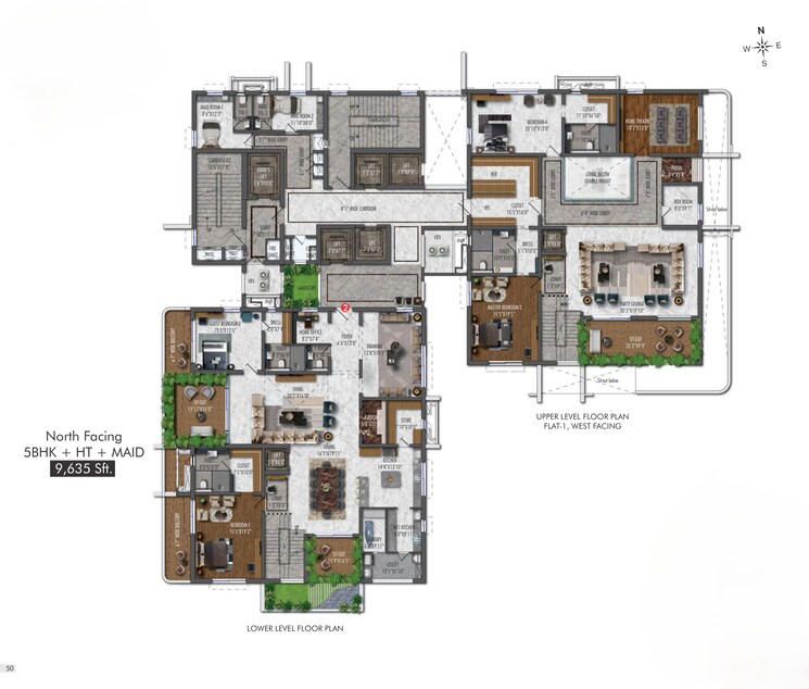 Master Plan, sri-the-marquise 5 Bedroom 9635 Sq.Ft. Penthouse In Kokapet Hyderabad 8640847