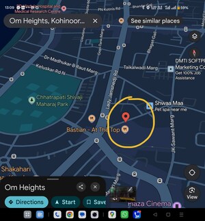 3 BHK Apartment – Map Location View at Om Heights Dadar, Dadar West - for Sale