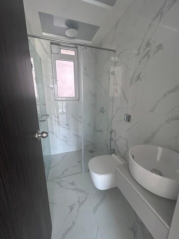 Bathroom in 4 BHK Apartment at Aurum Q Residences, Ghansoli – for Rent