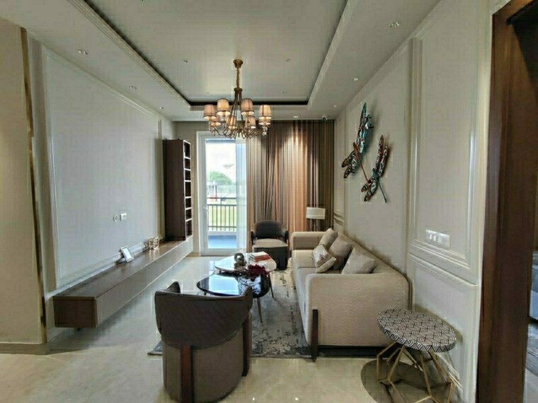 Living Room, jashn-elevate 3 Bedroom 1650 Sq.Ft. Apartment In Sushant Golf City Lucknow 8641954
