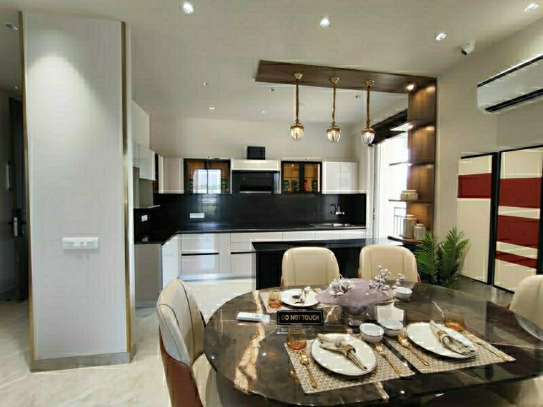 Kitchen, jashn-elevate 3 Bedroom 1650 Sq.Ft. Apartment In Sushant Golf City Lucknow 8641954
