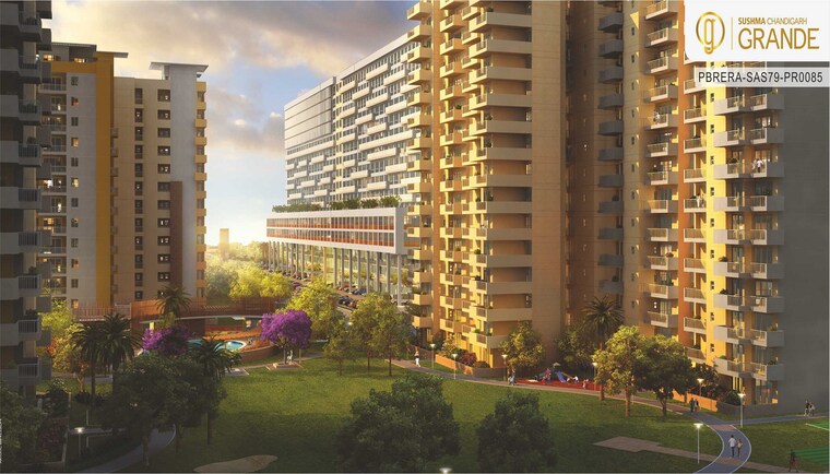 Exterior View, sushma-chandigarh-grande 3 Bedroom 1885 Sq.Ft. Apartment In Lohgarh Zirakpur 8642311