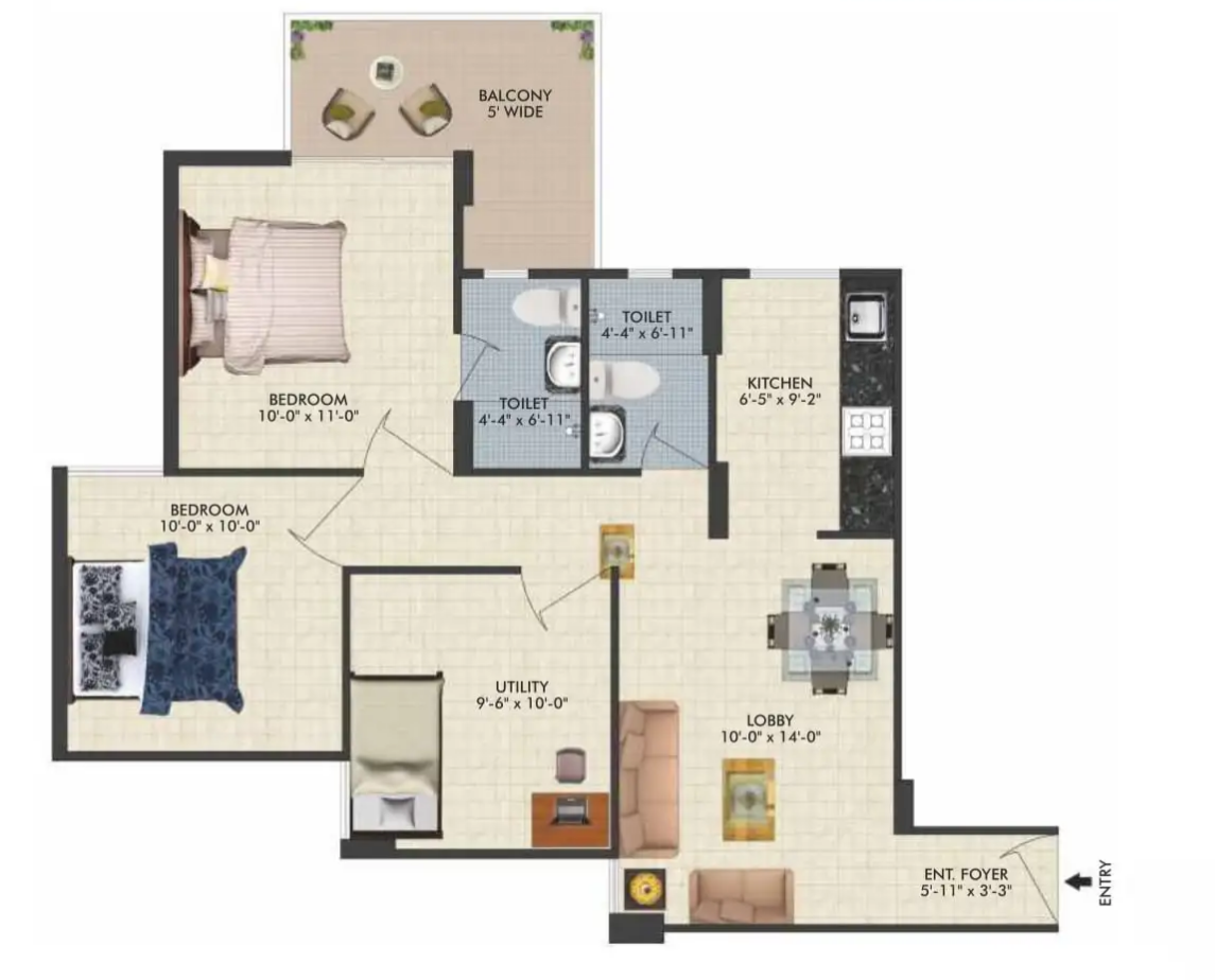 3 BHK Apartment For Sale in Conscient Habitat Residences