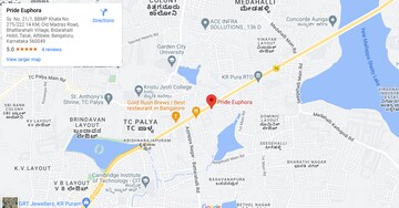 3 BHK Apartment – Map Location View at Pride Euphora, Kr Puram - for Sale