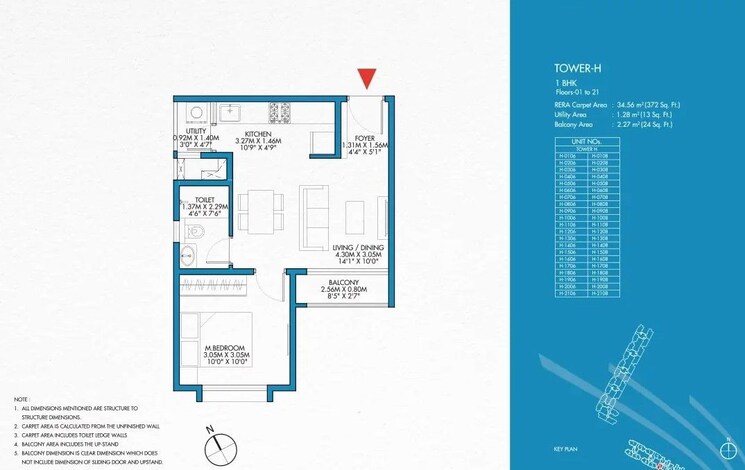Floor Plan, godrej-park-retreat 1 Bedroom 600 Sq.Ft. Apartment In Sarjapur Road Bangalore 8642842