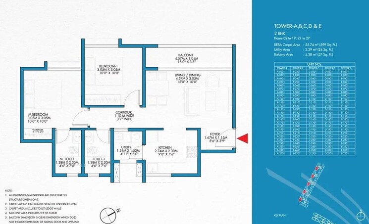 Floor Plan, godrej-park-retreat 1 Bedroom 600 Sq.Ft. Apartment In Sarjapur Road Bangalore 8642842
