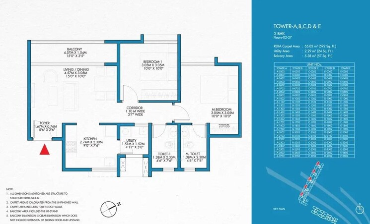 Floor Plan, godrej-park-retreat 1 Bedroom 600 Sq.Ft. Apartment In Sarjapur Road Bangalore 8642842