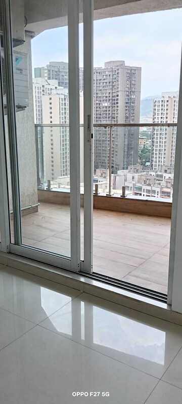 Balcony in 3 BHK Apartment at Soham Crystal Spires, Ghodbunder Road – for Rent
