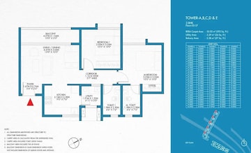 Floor Plan in 3 BHK Apartment at Godrej Park Retreat, Sarjapur Road – for Sale