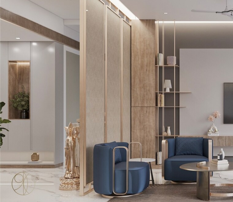 Living Room, assotech-the-nest 3 Bedroom 1655 Sq.Ft. Apartment In Sain Vihar Ghaziabad 8643213