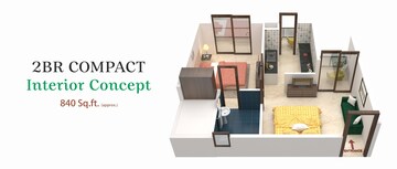 Floor Plan in 1 BHK Apartment at Sector 74 A – for Sale