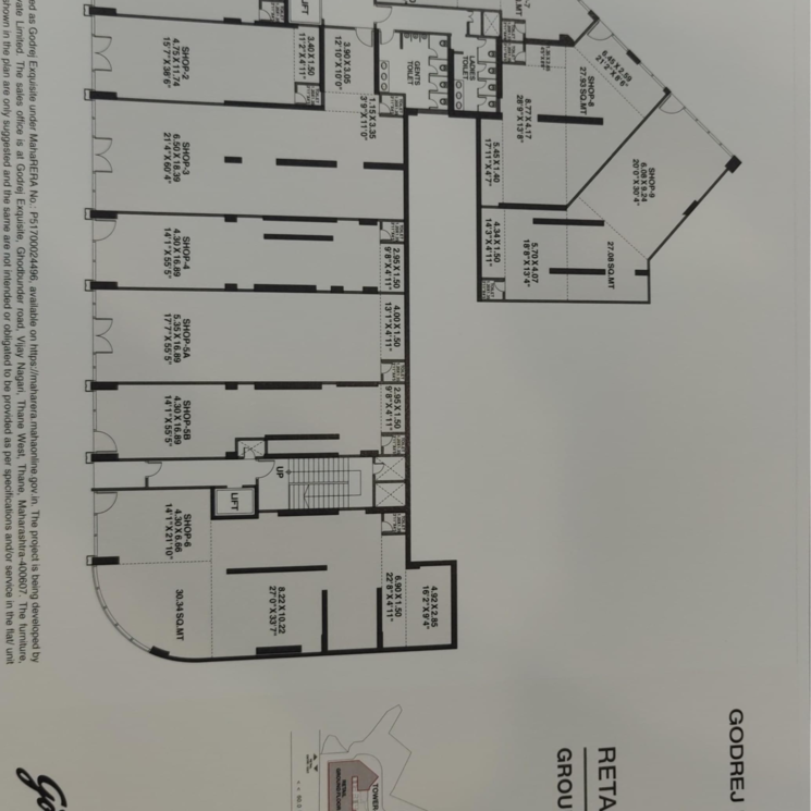 Floor Plan, godrej-exquisite Commercial Shop 2310 Sq.Ft. In Vijay Nagari Thane 8643816