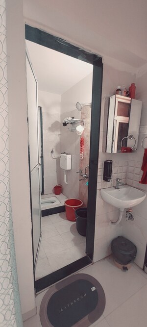 Bathroom in 1 BHK Apartment at Radhe Krishna Residency Khardipada, Khardipada – for Sale