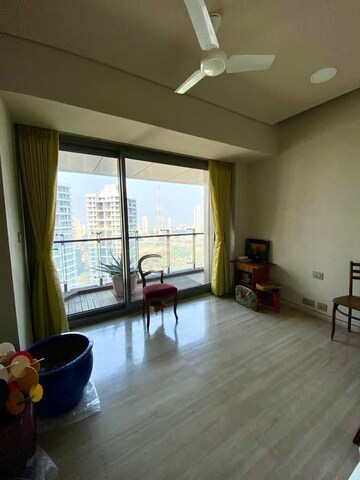 Living Room in 4 BHK Apartment at Lodha World One, Worli – for Rent