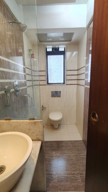 Bathroom in 2.5 BHK Apartment at Riddhi Tower, Malad East – for Rent