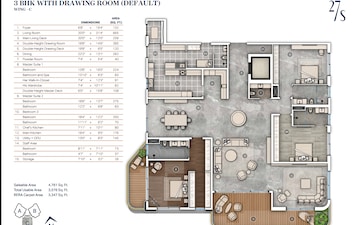 3.5 BHK Apartment For Sale in Nestled 27 Summit, Sampangiram Nagar
