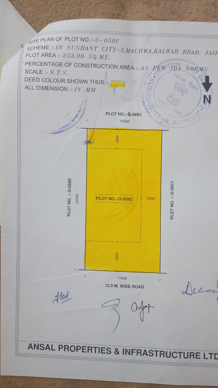 Plot For Sale in Ansals Sushant City I - Spanish Villa