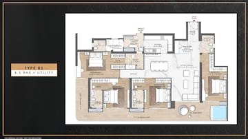 Floor Plan in 3.5 BHK Apartment at Smart World The Edition, Sector 66 – for Sale
