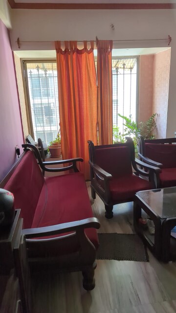 Living Room in 1 BHK Apartment at Hyde Park Galaxy, Manpada – for Rent