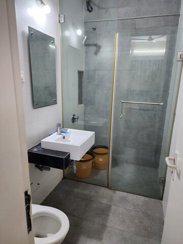 Bathroom in 2 BHK Apartment at Kabra Hyde Park, Manpada – for Rent