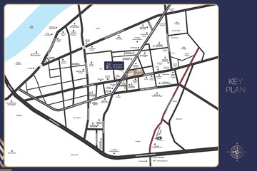5 BHK Apartment – Map Location View at Vesu - for Sale