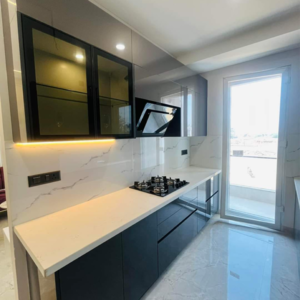 Kitchen in 3 BHK Builder Floor at Raj One Good Earth, Fazilpur Jharsa – for Sale