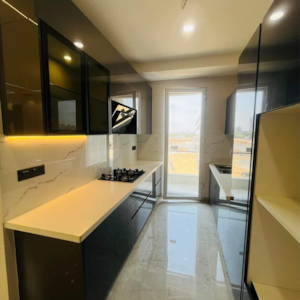 Kitchen in 3 BHK Builder Floor at Raj One Good Earth, Fazilpur Jharsa – for Sale