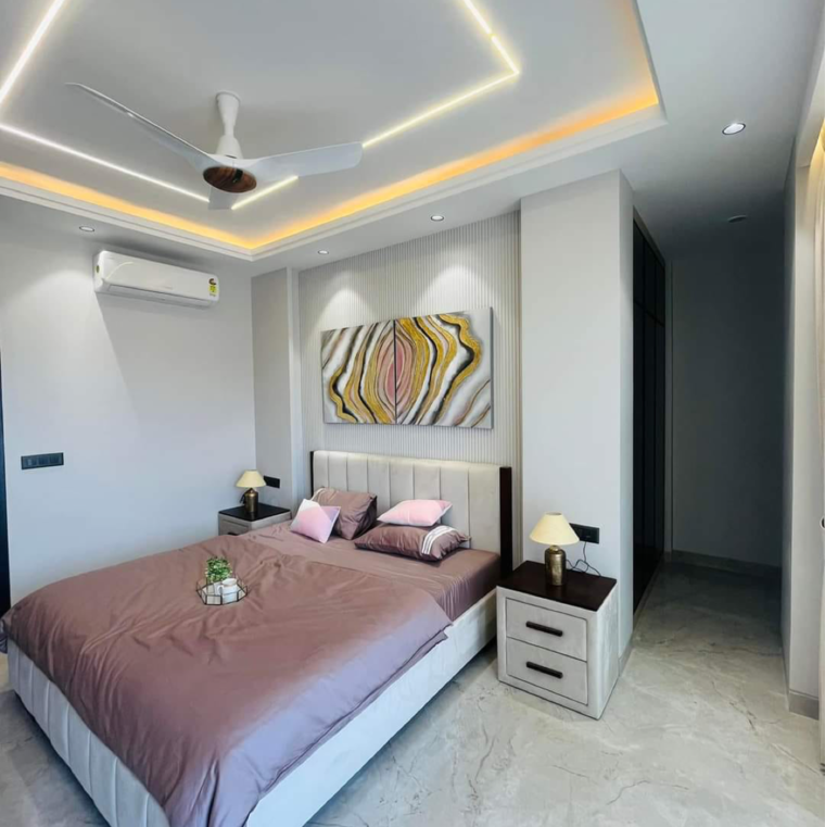 Bedroom, raj-one-good-earth 3 Bedroom 180 Sq.Ft. Builder Floor In Fazilpur Jharsa Gurgaon 8647197