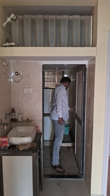 Bathroom in 2 BHK Apartment at New Central CHS, Beturkar Pada – for Rent