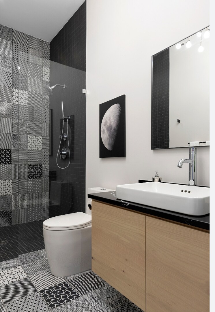 Bathroom, rattan-apartment 1 Bedroom 450 Sq.Ft. Builder Floor In Khanpur Delhi 8647366