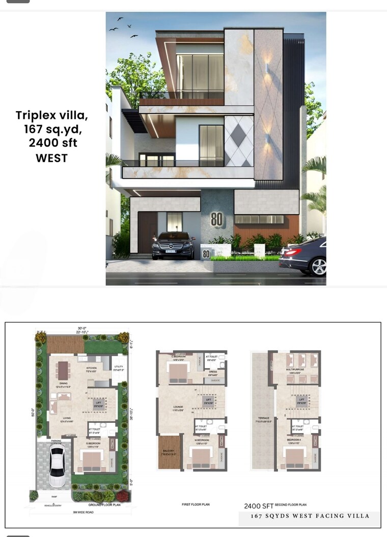 Floor Plan, rudraram 3.5 Bedroom 167 Sq.Yd. Villa In Rudraram Hyderabad 8647480