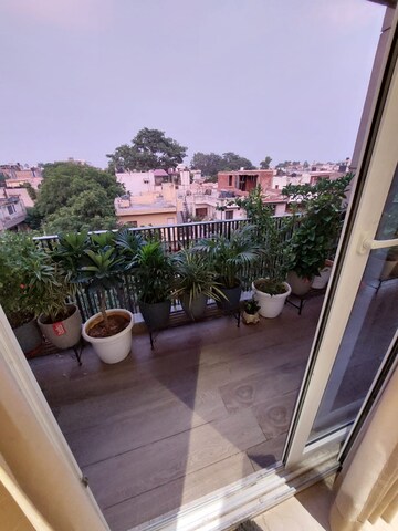 Balcony in 4 BHK Builder Floor at East Of Kailash – for Rent