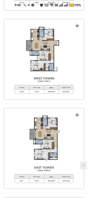 Floor Plan in 3 BHK Apartment at Shilpa Rathna, Kasturi Nagar – for Sale