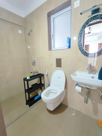 Bathroom in 2 BHK Apartment at Ekdanta New Suraj Tower, Pokhran Road No One – for Rent