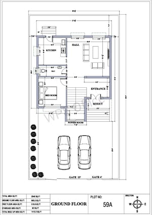 Floor Plan in 2.5 BHK Villa at Panjappur – for Sale