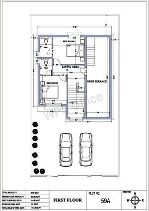 Floor Plan in 2.5 BHK Villa at Panjappur – for Sale