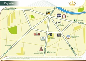 2.5 BHK Villa – Map Location View at Panjappur - for Sale