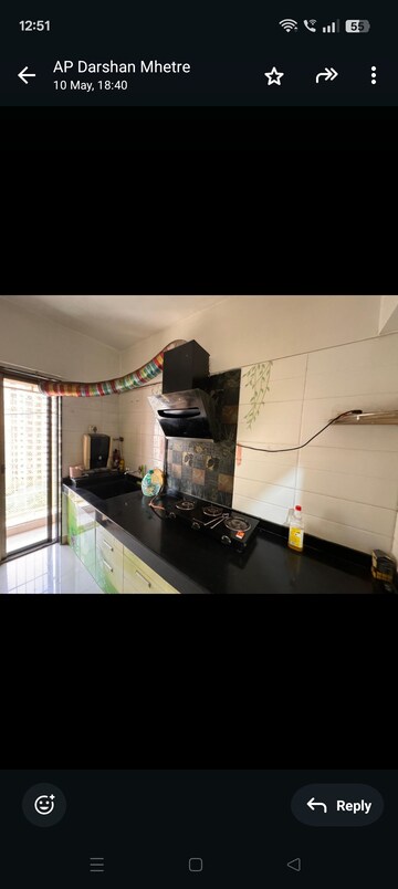 Kitchen in 2 BHK Apartment at Hiranandani IRIS, Manpada – for Rent