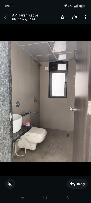 Bathroom in 2 BHK Apartment at Runwal Eirene, Balkum Pada – for Rent