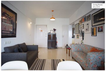 Living Room in 2 BHK Apartment at Mermit Tower, Lower Parel – for Rent